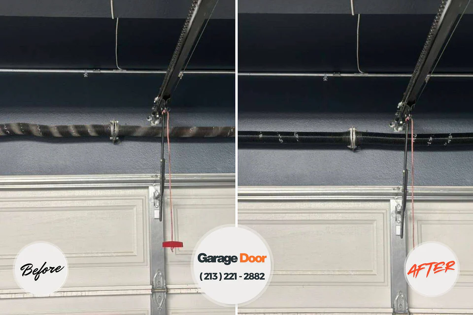Before and after: garage door repair New Cumberland, PA